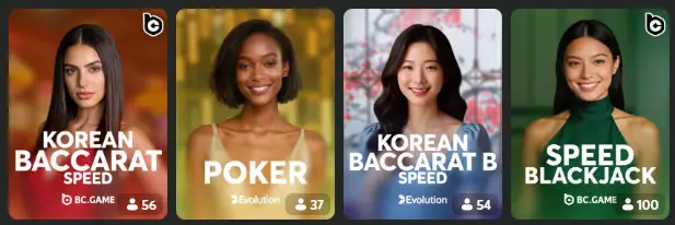 Jogos no Casino BC GAME