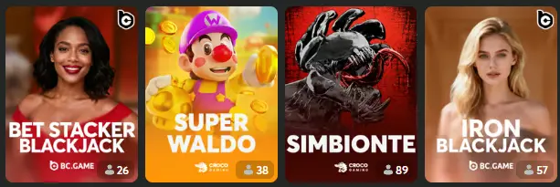 Jogos e limites exclusivos para BC GAME